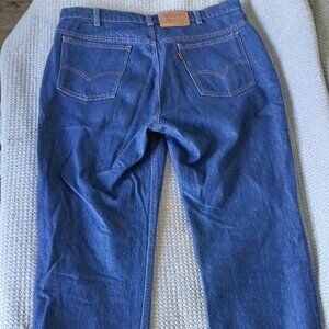 Vintage 90s Levis 619 Orange Tab Jeans 38x32 Dark Indigo Made in Canada